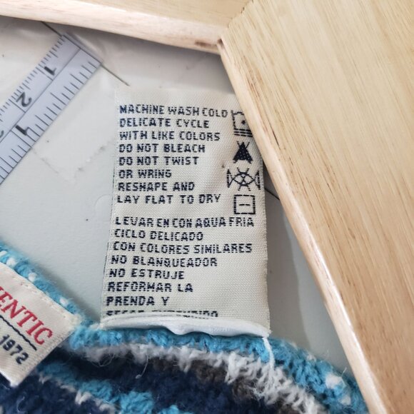 Faded Glory Womens Striped V-Neck Knit Blue Sweater Size XL Y2K Fairy Grunge - Picture 5 of 5